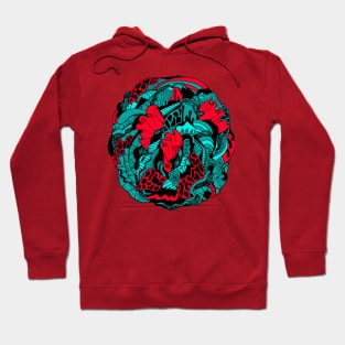 Turqred Abstract Wave of Thoughts No 1 Hoodie